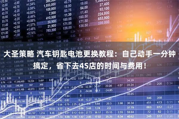 大圣策略 汽车钥匙电池更换教程：自己动手一分钟搞定，省下去4S店的时间与费用！